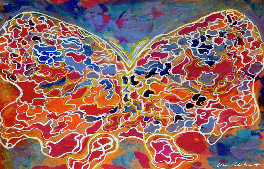 A Lunaberry Moth Painting by Ellen Palestrant