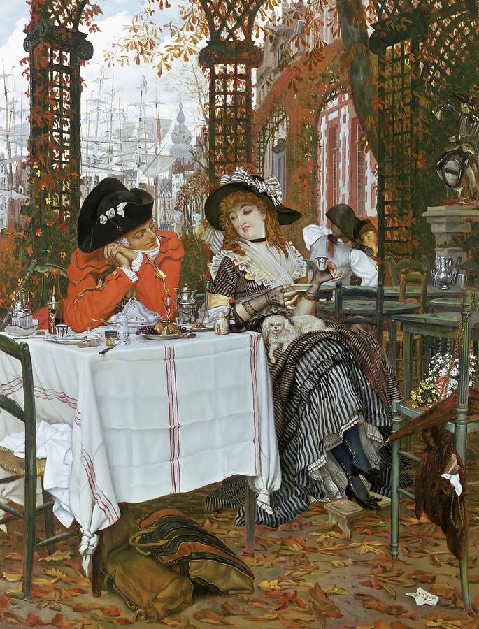 James Tissot Painting - A Luncheon  Un Dejeuner   by James Tissot