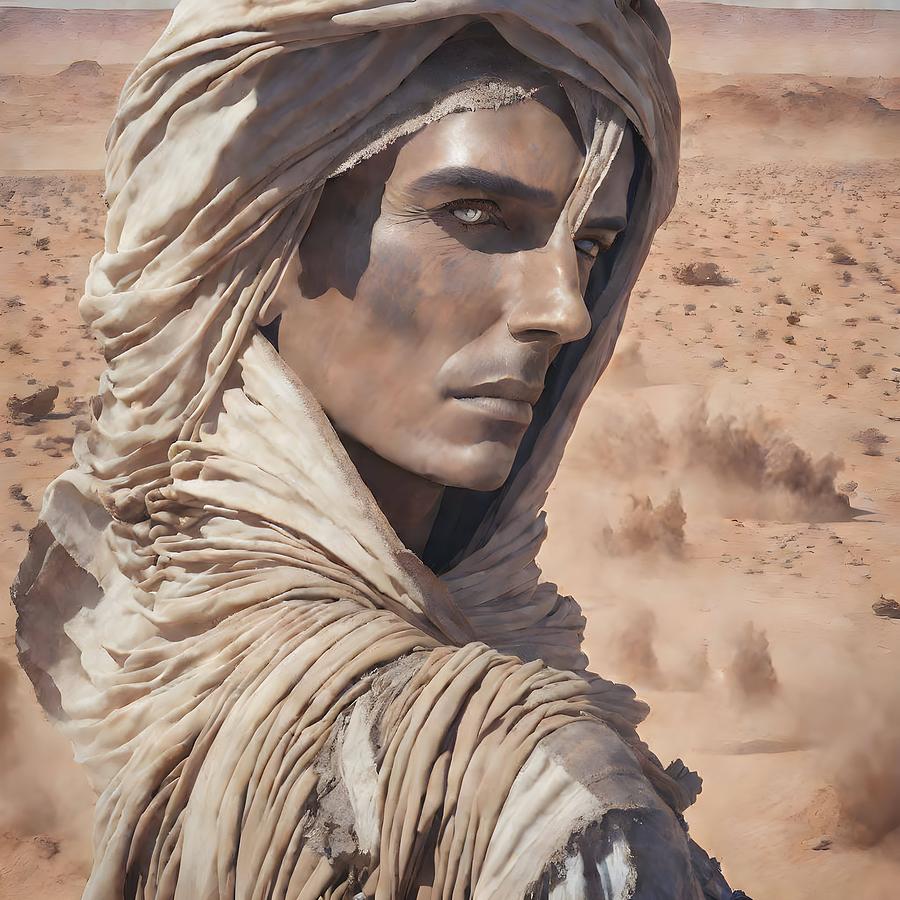 A Mage Made From Desert Dust Wearing Clothes Frames Art Fantasy