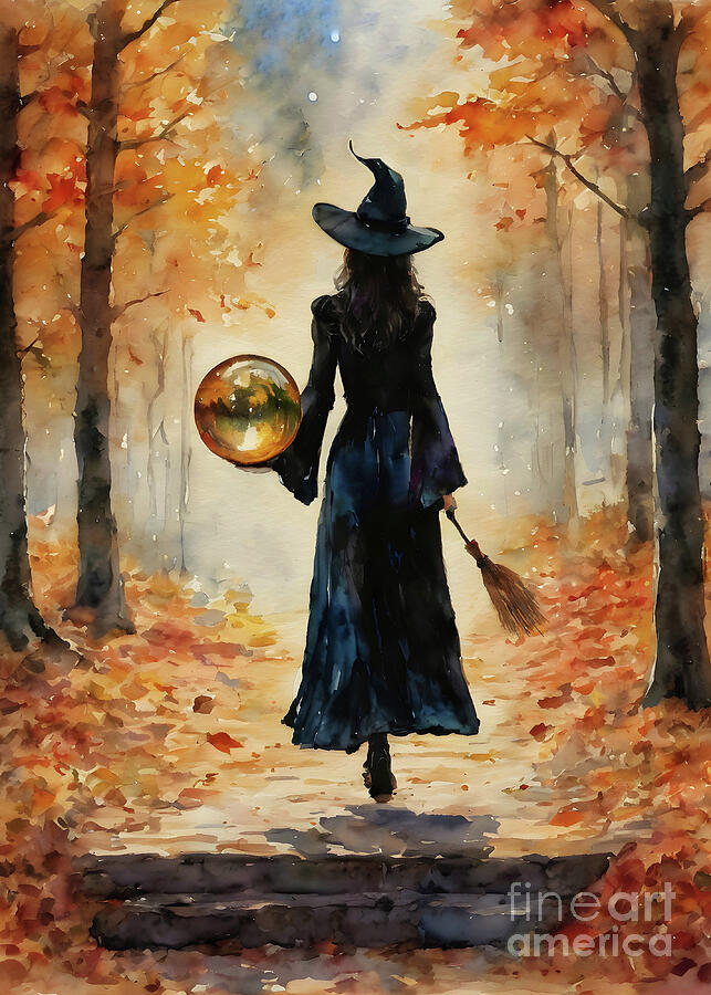 Fall Painting - A Magical Autumn Day by Lyra OBrien