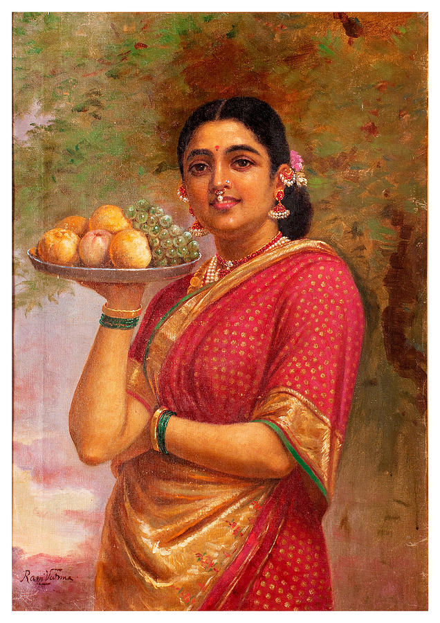 A Maharashtrian women Painting by Raja ravi Verma - Fine Art America