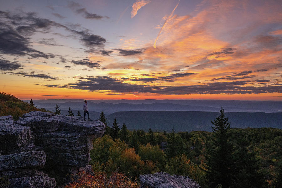 A Man At Dolly Sods Wilderness Photograph