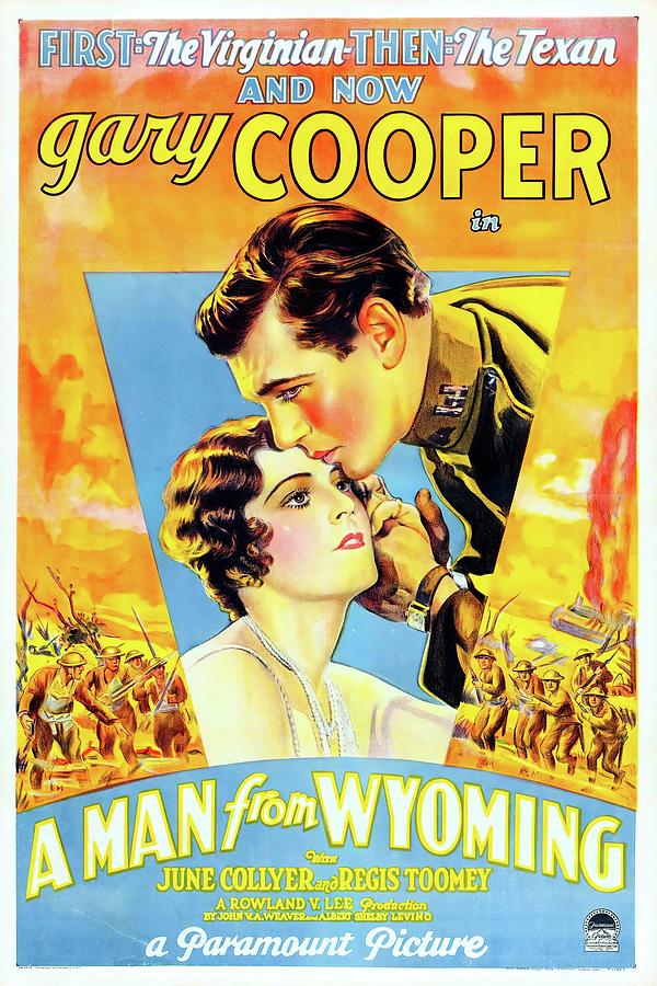 Gary Cooper Mixed Media - A Man From Wyoming - 1930 by Movie World Posters