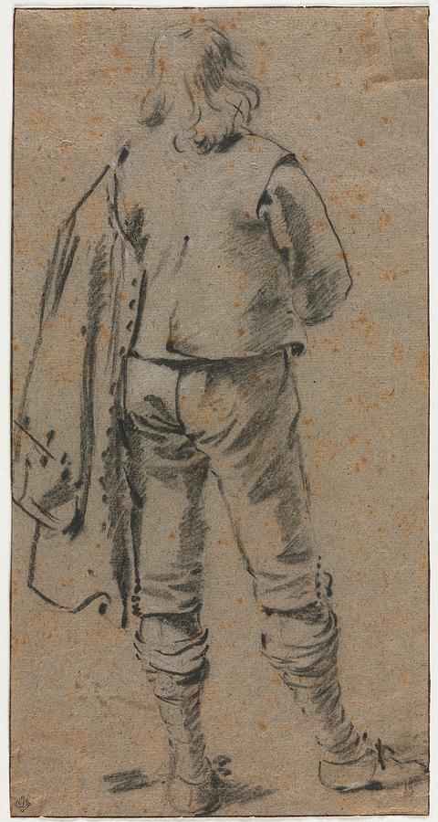 A Man Standing Seen from the Back c. 1630 Gerard ter Borch Dutch 1617 to 1681 Painting by MotionAge Designs