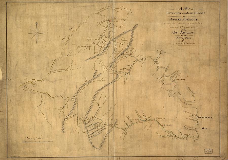 A map of Potomack and James rivers in North America shewing their ...