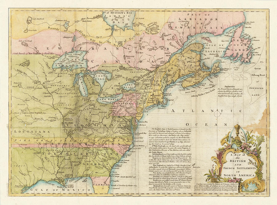 A Map of the British and French Settlements in North America London ...