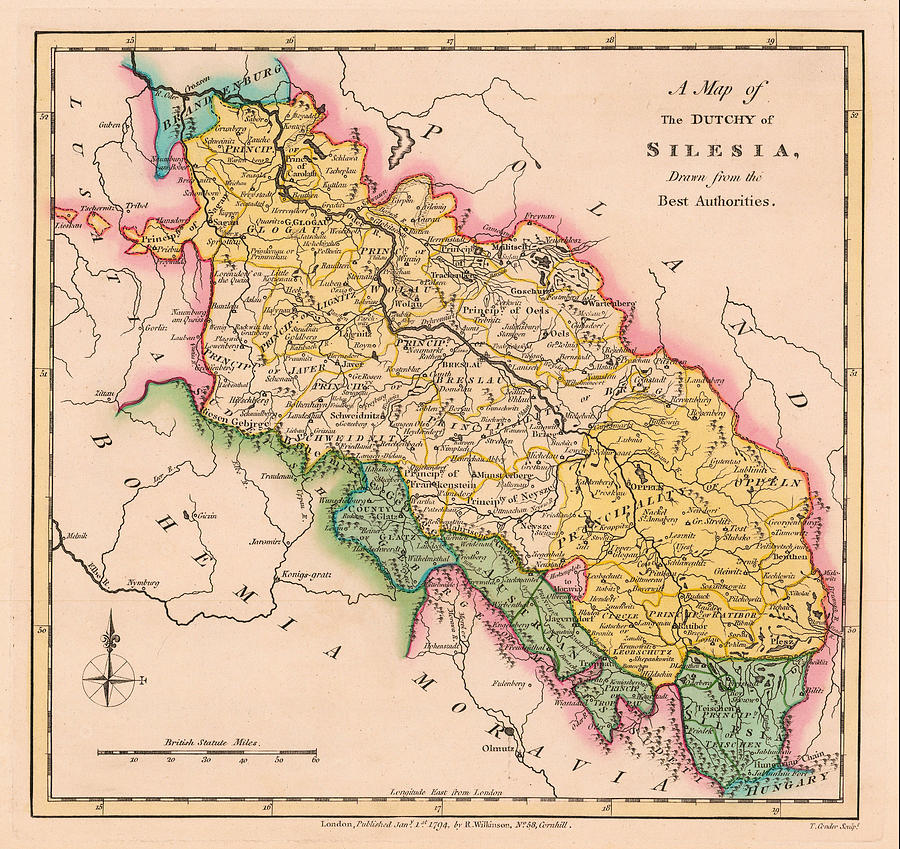 A Map of the Dutchy of Silesia Drawn from the Best Authorities London ...