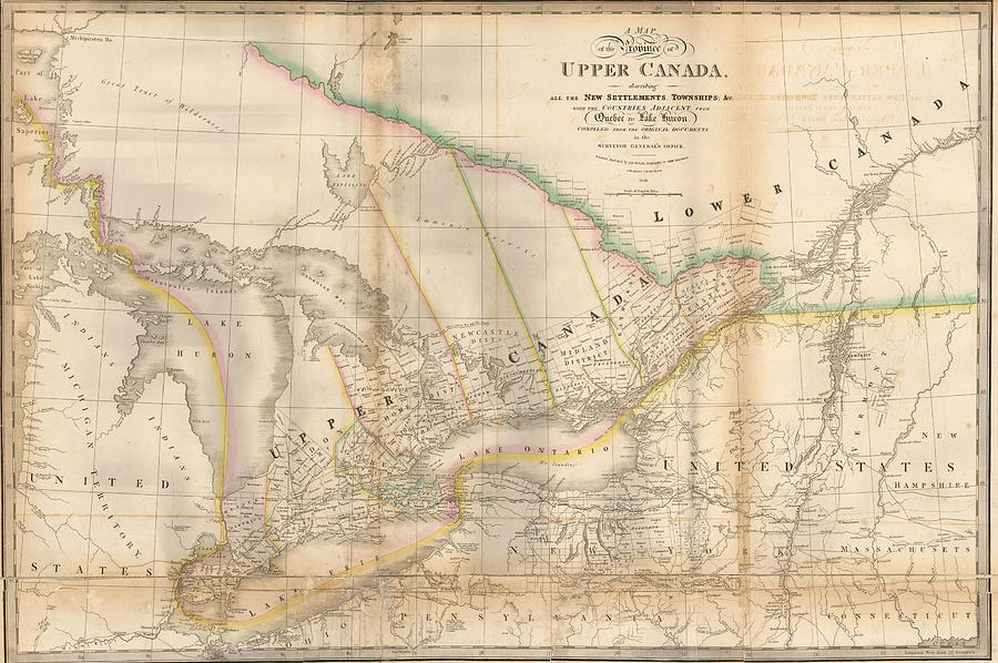 A Map of the Province of Upper Canada describing all the New