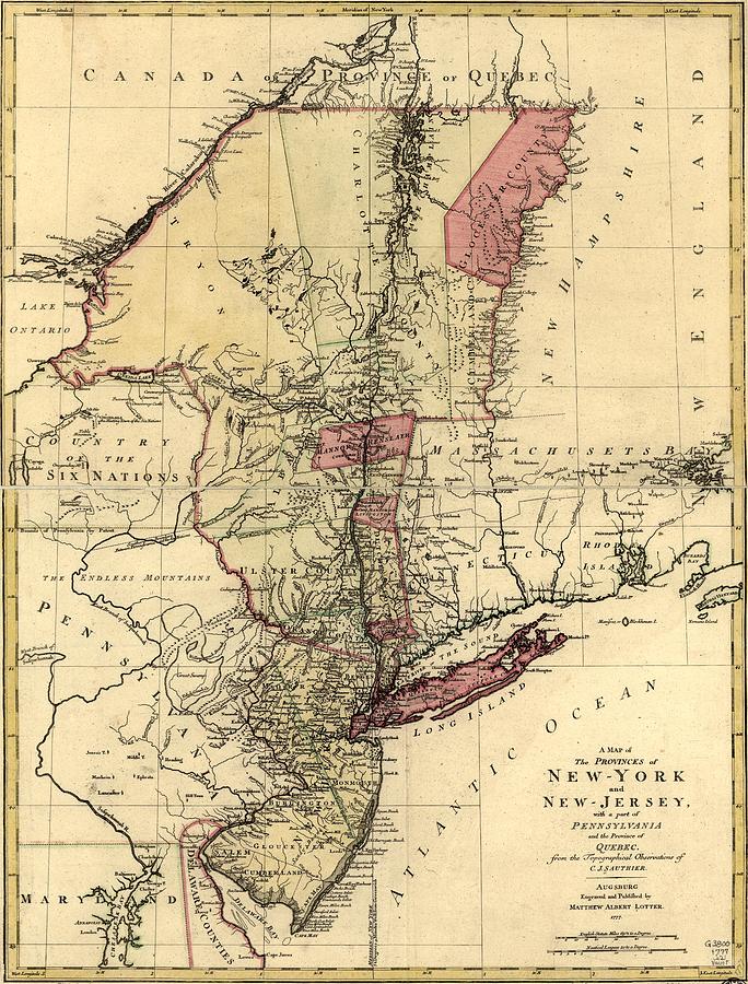 A Map of the Provinces of New York and New Jersey, with a part of ...