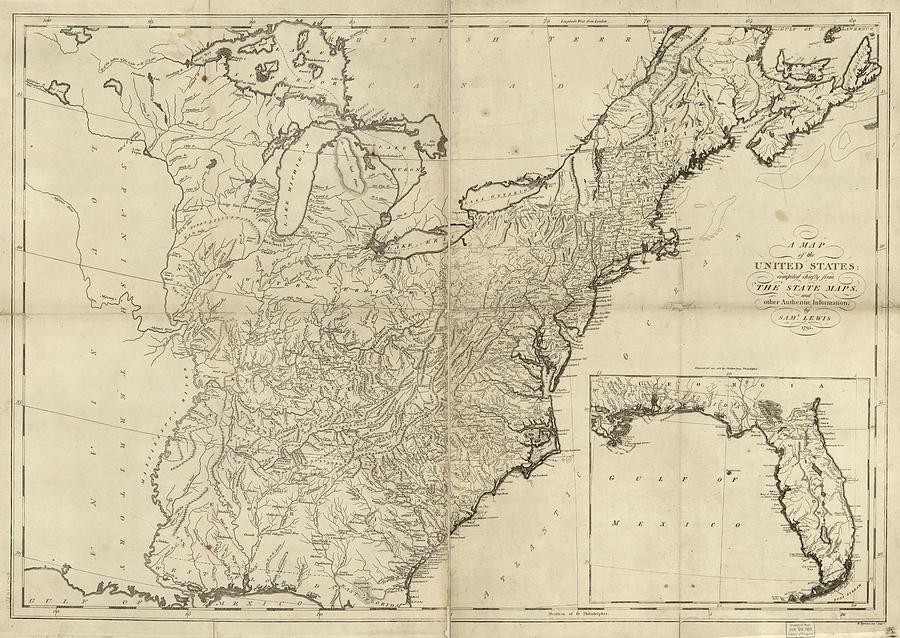 A map of the United States - compiled chiefly from the state maps and ...