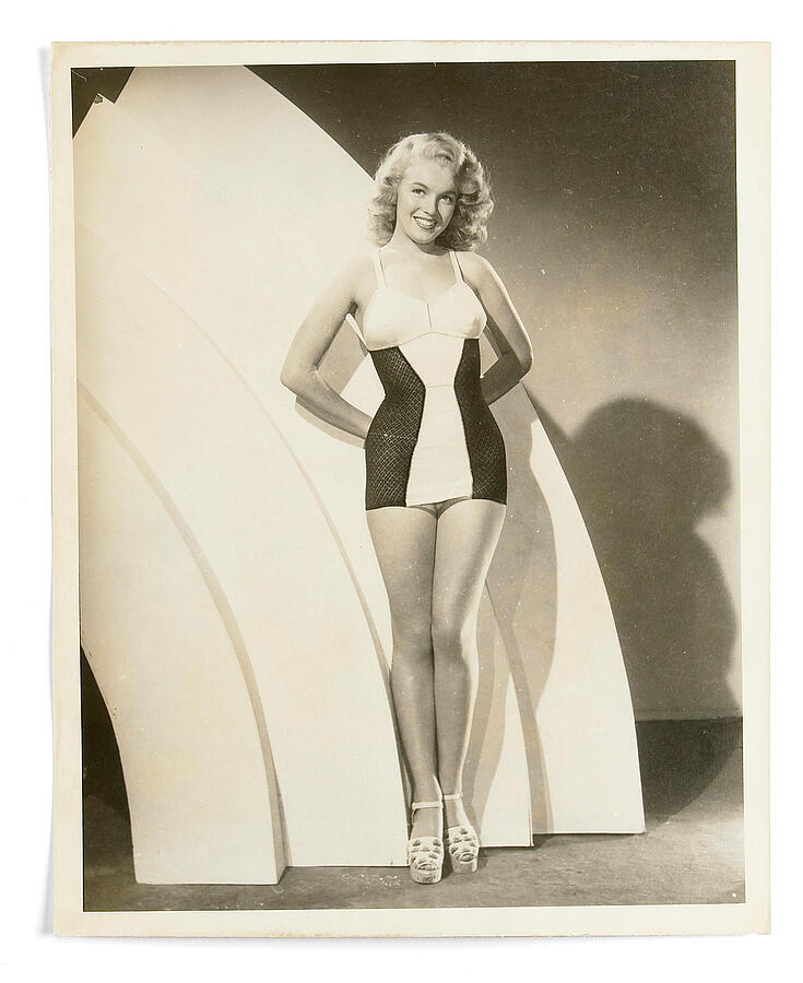 Marilyn Monroe Digital Art - A Marilyn Monroe Rare Black And White Publicity Photograph, Circa 1948 - 2 by Marilyn Monroe
