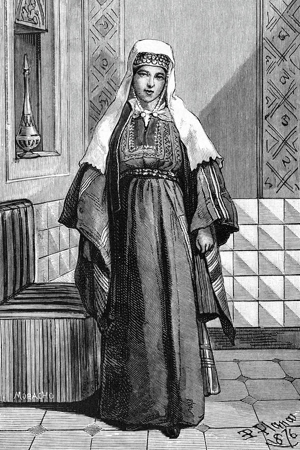 A Married Girl from Bethlehem in 1876 Photograph by Munir Alawi