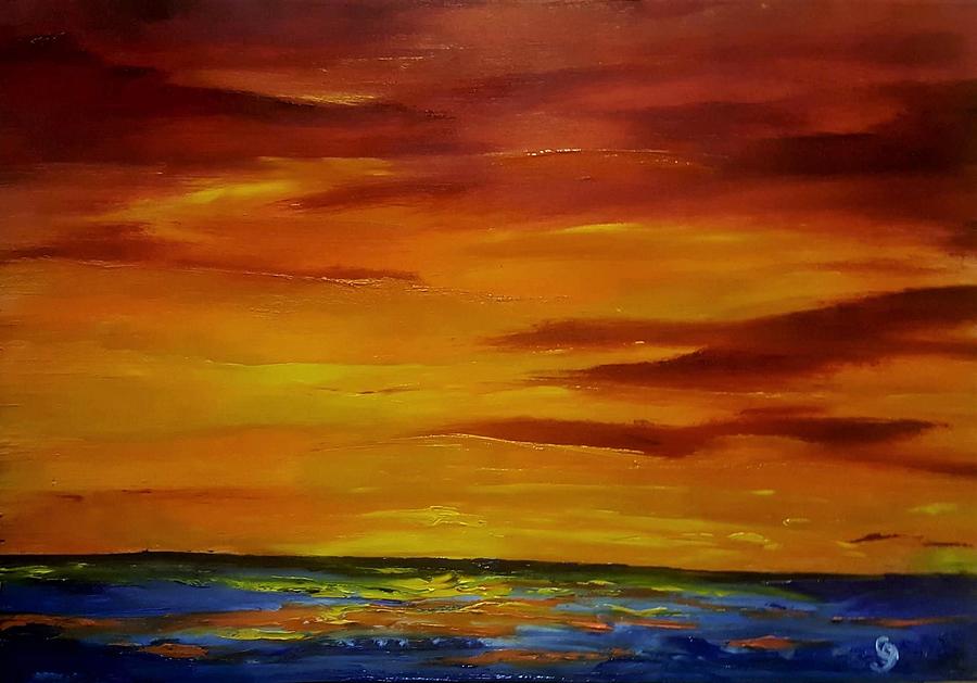 A Maui Sunset              6120 Painting by Cheryl Nancy Ann Gordon