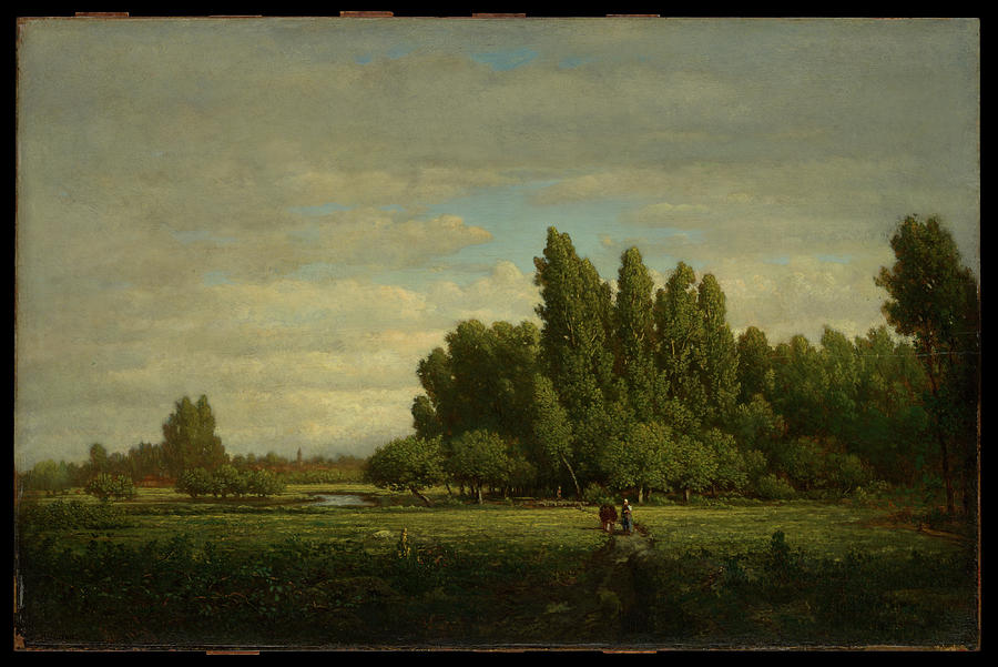 A Meadow Bordered by Trees ca. 1845 Theodore Rousseau French Painting by MotionAge Designs