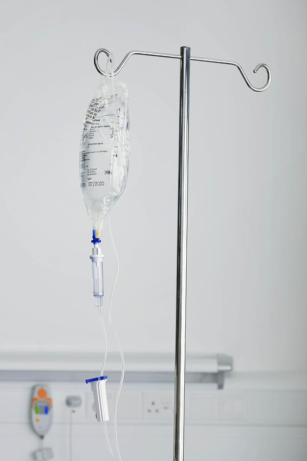 A medical drip on a stand Photograph by David Leahy