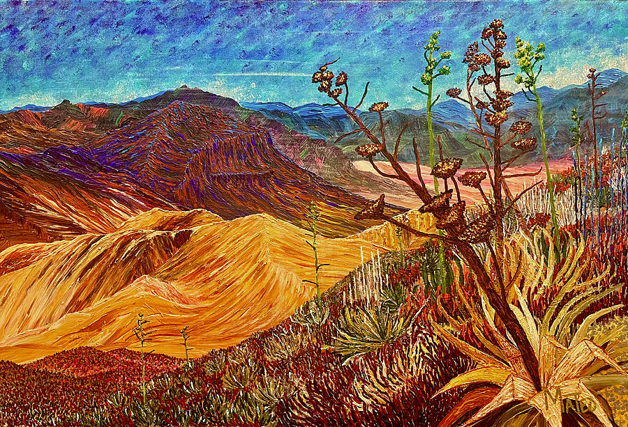 A meditation.  Valle de la Muerte, California.  Painting by ArtStudio Mateo