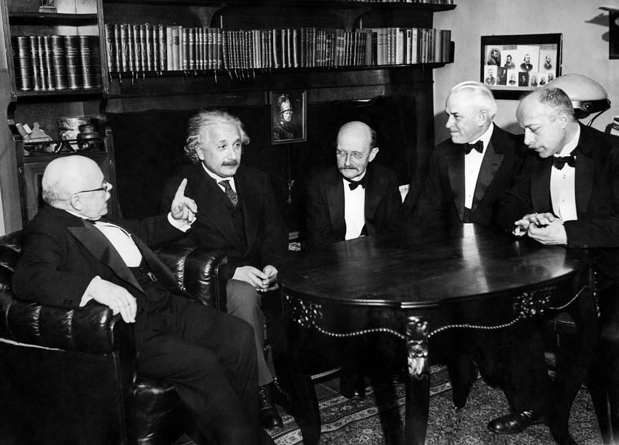 A Meeting Of Minds - Physicists Meeting In Berlin - 1931 Photograph by War Is Hell Store