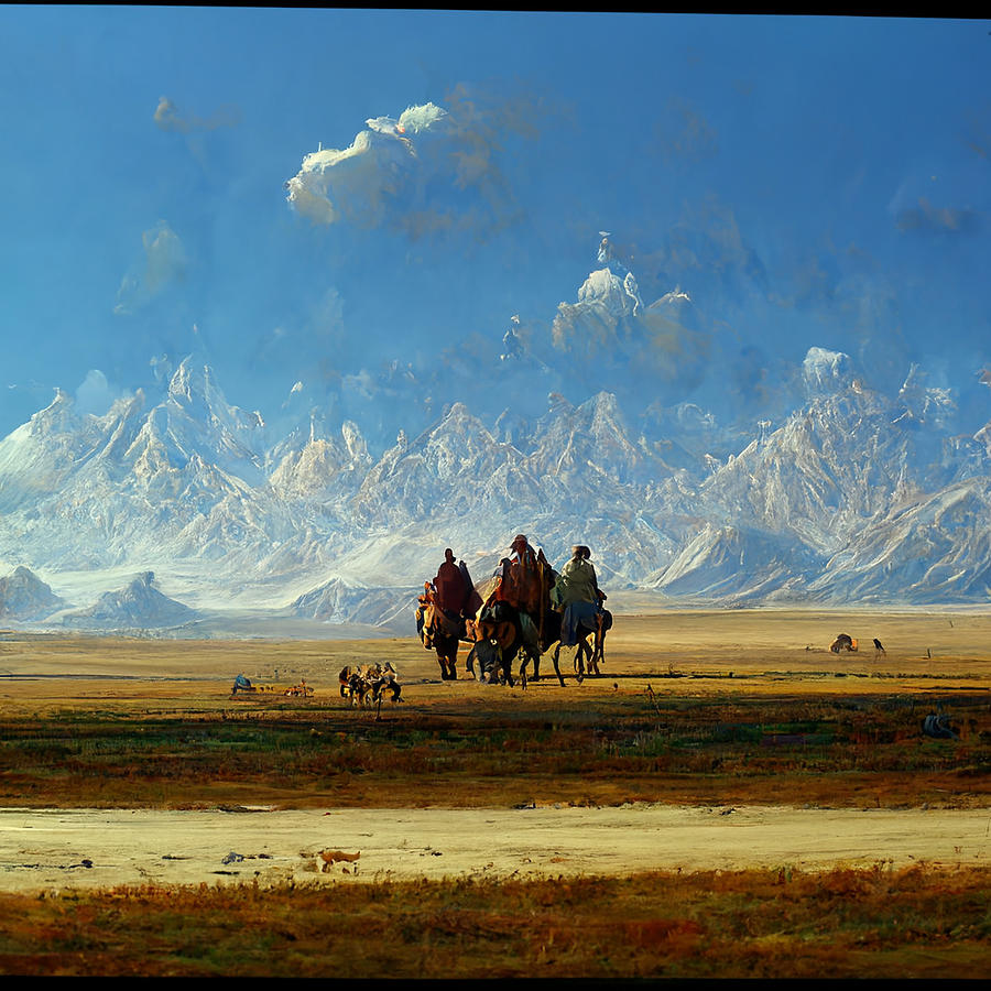 A Merchant Caravan With Bactrian Camels And Mongol R Eed1790f 5c3e 4837