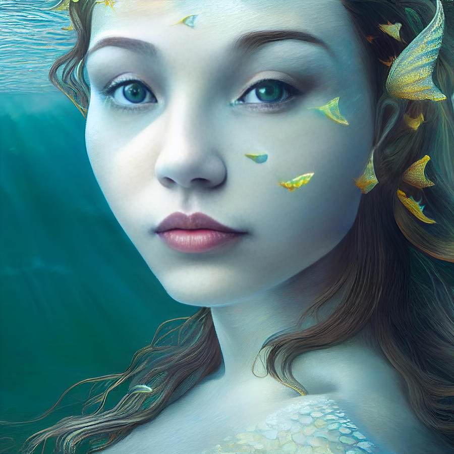 A Mermaids Gaze Digital Art by Ian Holmes - Fine Art America