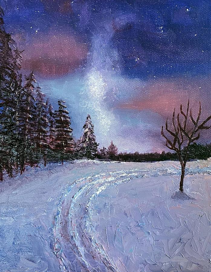 A Milky Way Twilight  Painting by Candace Antonelli