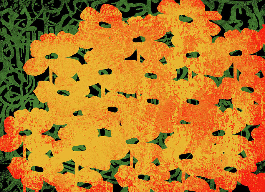 A Million Orange Poppies Painting by Robert R Splashy Art Abstract Paintings
