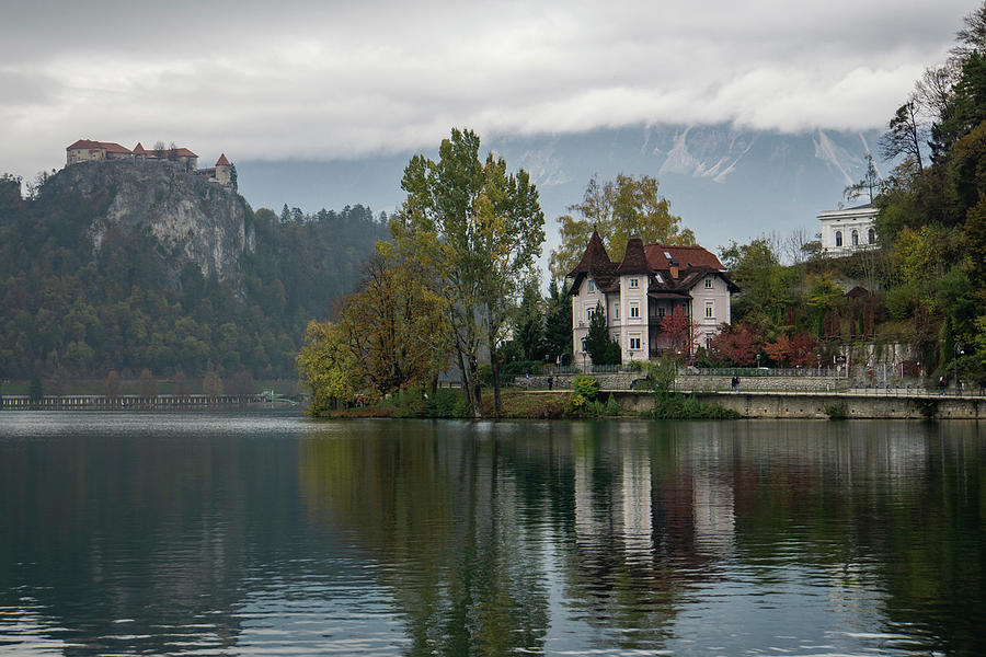 A Misty Day at Lake Bled Photograph by Lindsay Thomson