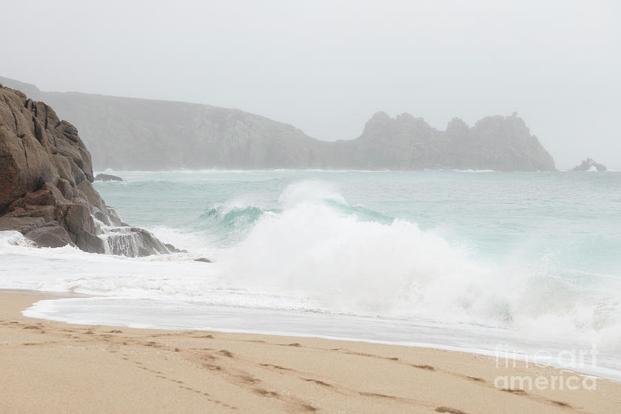 A Misty Day at Porthcurno Photograph by Terri Waters