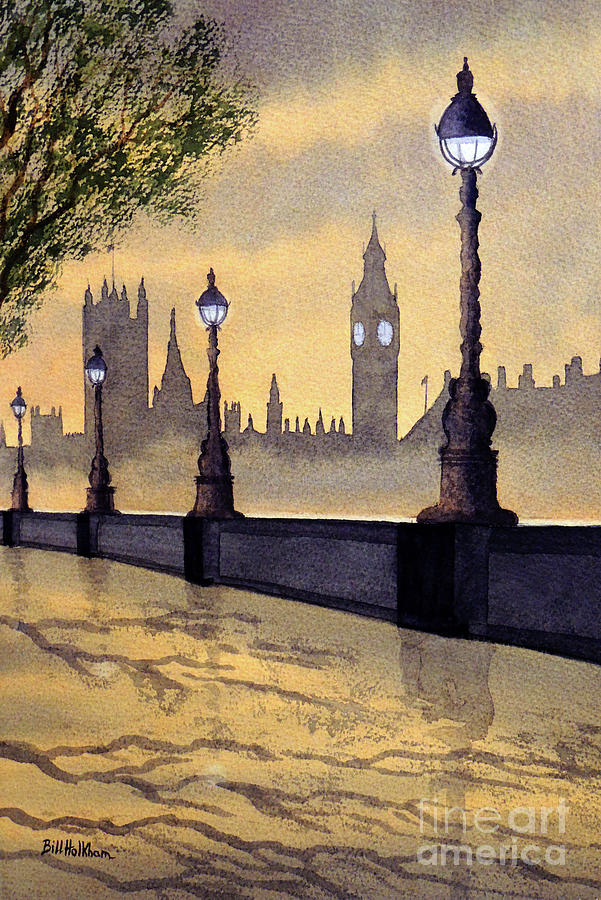 A Misty London - After Yet More Rain Painting