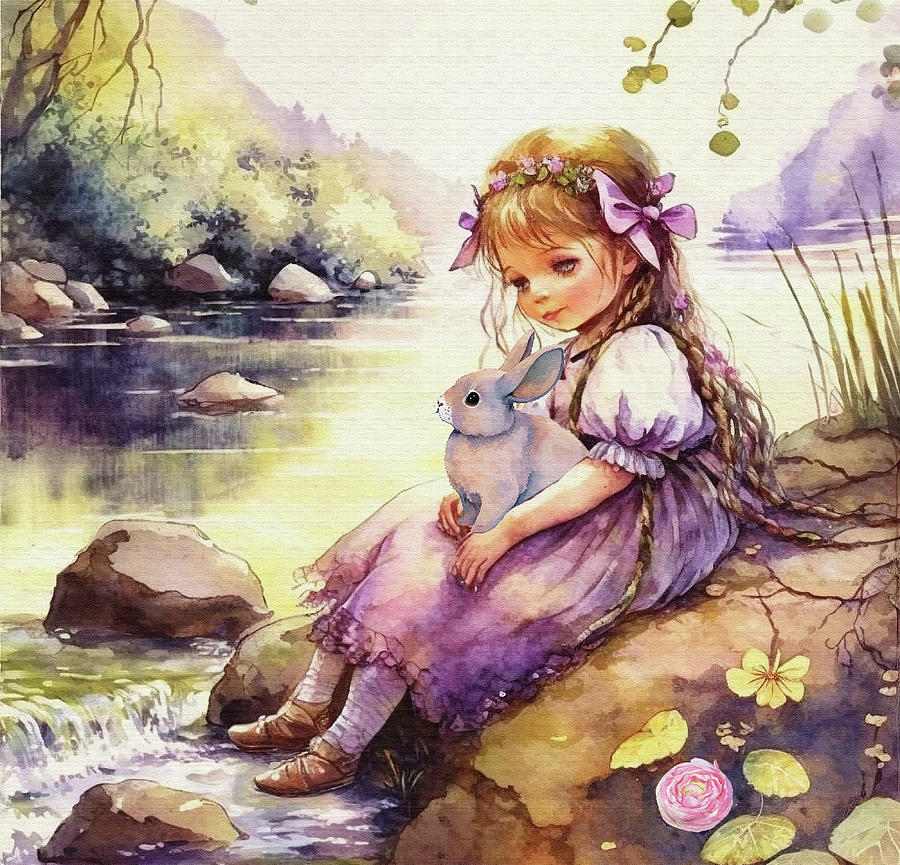 A Moment By The River Painting by Johanna Hurmerinta
