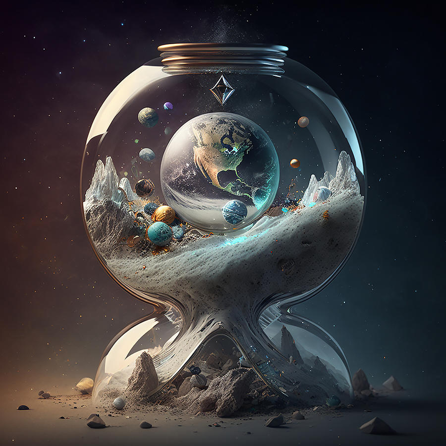 A Moment in Time with our Planet Digital Art by Jennifer Hotai