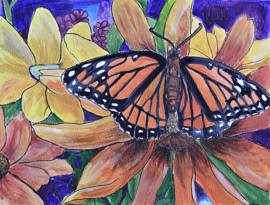 A Monarch Mixed Media by Betty-Anne McDonald