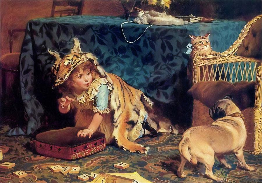 Animal Painting - A Monster by Charles Burton Barber