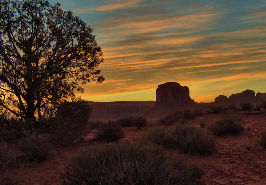 A Monument Valley Sunset Photograph by Stephen Vecchiotti