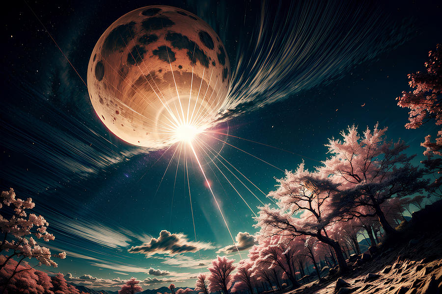 A moon and a beam of light Digital Art by Joao Gusmao - Fine Art America