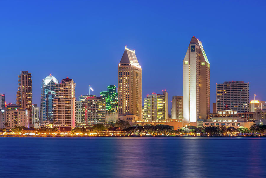 A Most Colorful Skyline, San Diego Photograph by Joseph S Giacalone