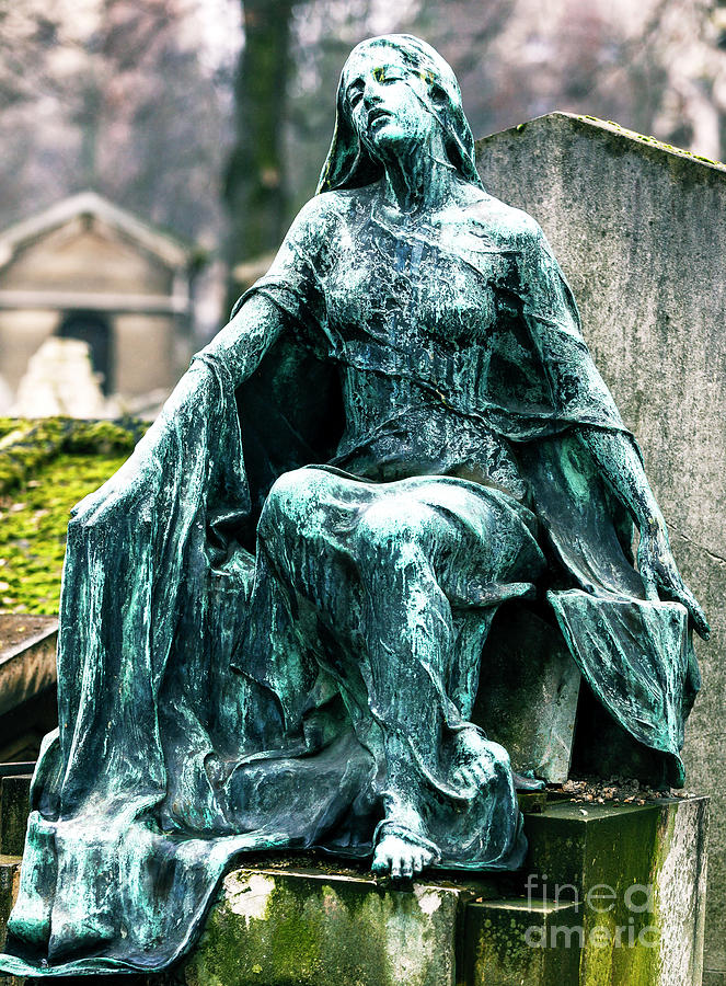 A Mother S Devotion At Cimetiere De Montmartre In Paris France Photograph By John Rizzuto Pixels