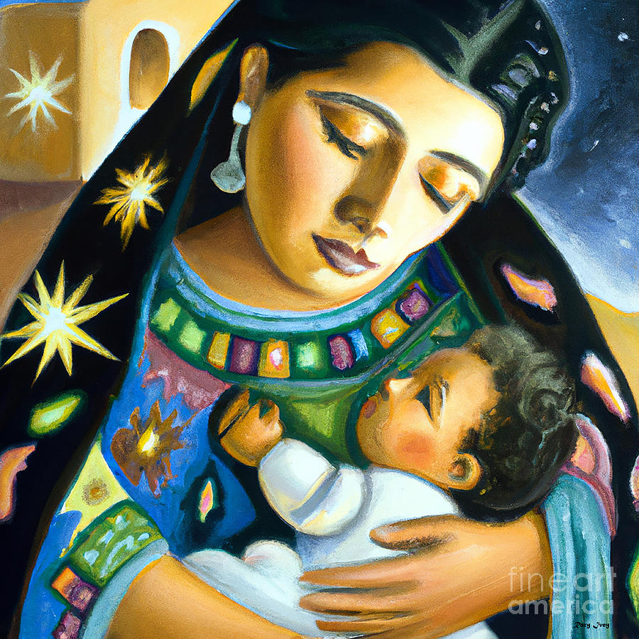 A Mothers Love On A Starry Night Digital Art by Rory Ivey