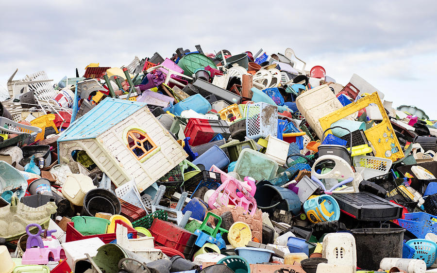A Mountain Of Plastic Goods At A Recycling Plant Photograph by Ron Levine