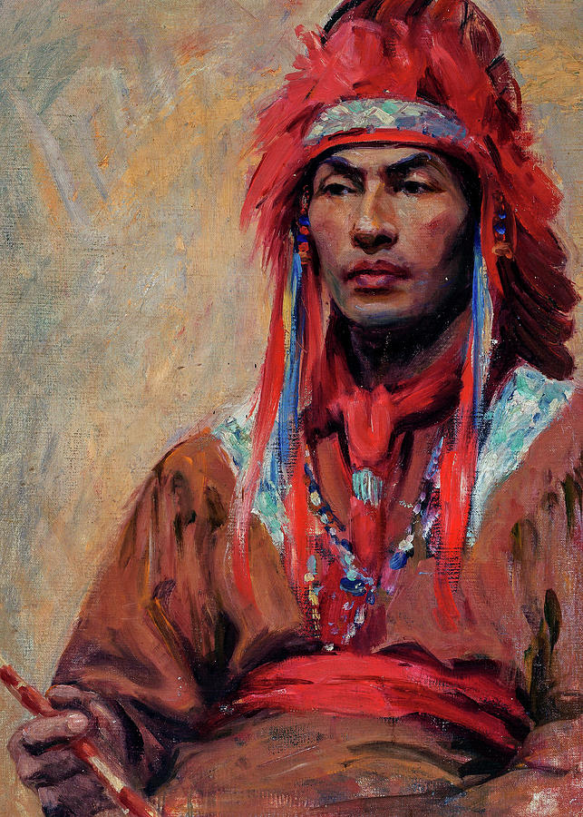 a Native American Man, 1923 Digital Art by Celestial Images - Fine Art ...