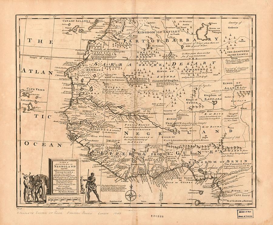 A New Accurate Map Of Negroland And The Adjacent Countries Also Upper   A New Accurate Map Of Negroland And The Adjacent Countries Also Upper Guinea Showing The Princi Motionage Designs 