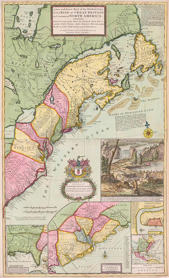 A New and Exact Map of the Dominions of the King of Great Britain on ye ...