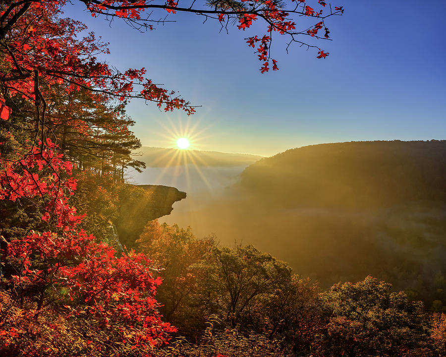A New Day At Hawksbill Crag - Arkansas Whitaker Point Photograph by Gregory Ballos
