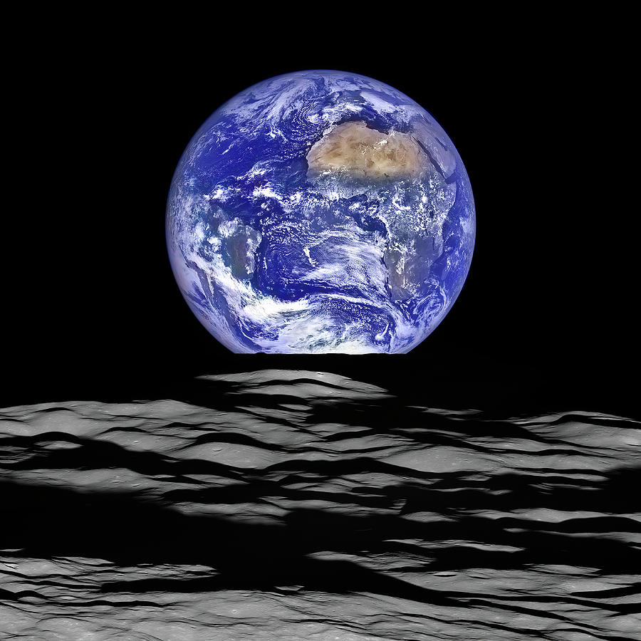 Space Photograph - A New Earthrise Image from NASA  by Eric Glaser