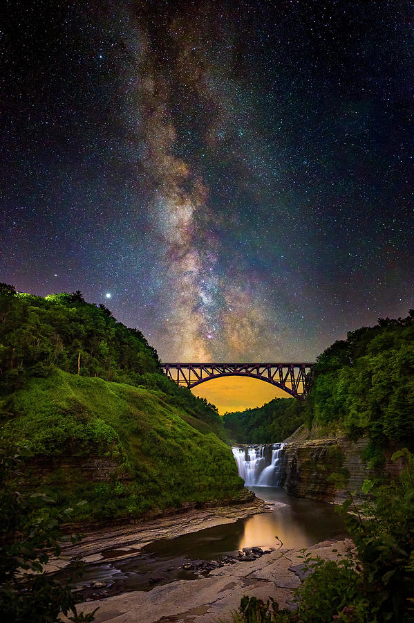 Nature Photograph - A Nice Night At Letchworth by Mark Papke