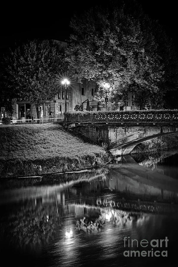 A night corner bnw Photograph by The P
