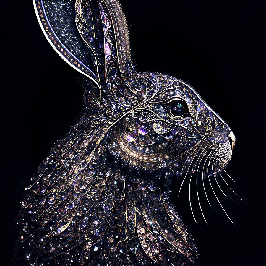 A Noble Rabbit Digital Art by Peggy Collins