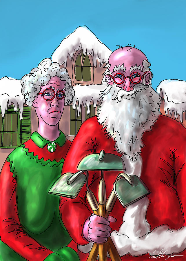 Santa Claus Digital Art - North Pole Gothic  by David Burgess