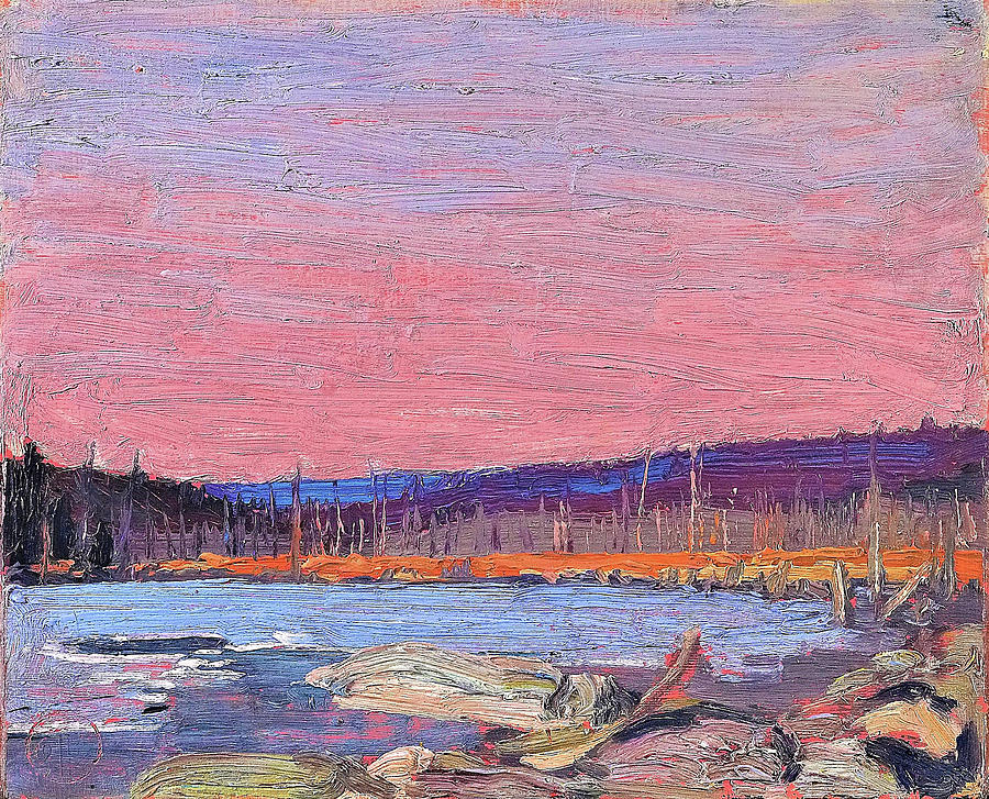 Fall Painting - A Northern Lake - Digital Remastered Edition by Tom Thomson