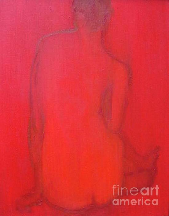 Monochromatic Painting - A Nude Young  Girl by Lam To