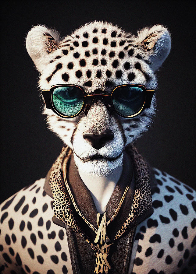 A nursery animal pop art illustration of Cheetah Digital Art by Art ...